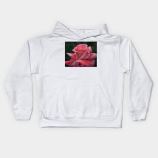 The Unfolding Of A Pink Rose Bud Kids Hoodie